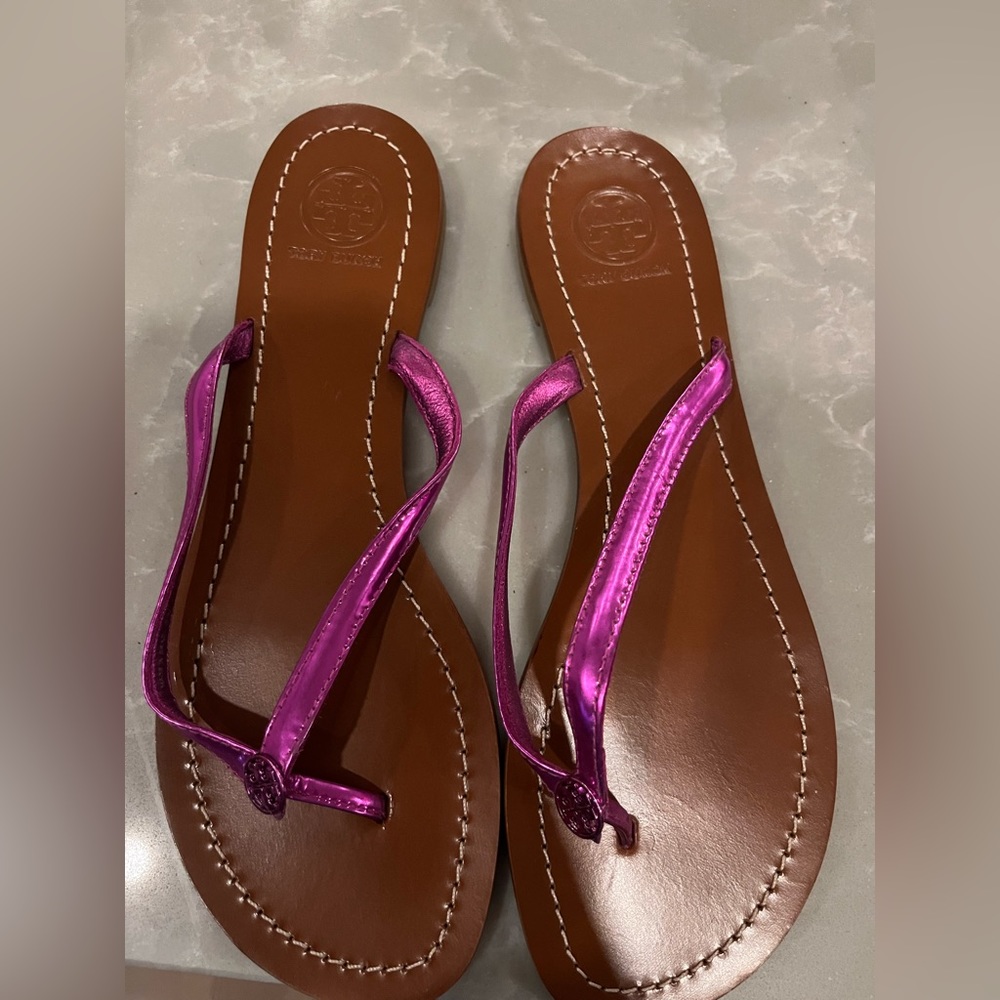 New Tory Burch Terra Thong Sandal 7.5 Magenta